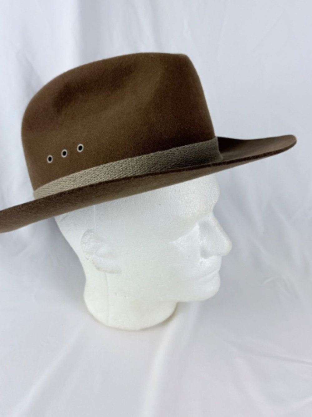 Bailey Outback Western Hat XL Stiff Brown Wool Felt Excellent Fathers Day Gift